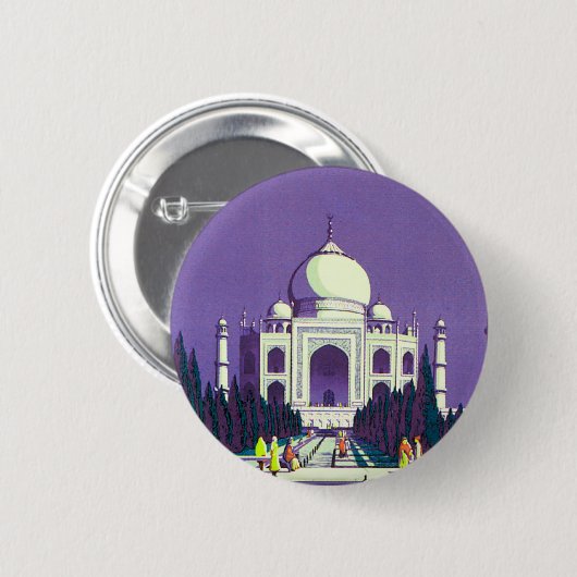 Badge Rond 5 Cm Agra ~ Taj Mahal (Devant & derrière)