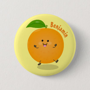 Badge Rond 5 Cm Agréable agrumes d'orange