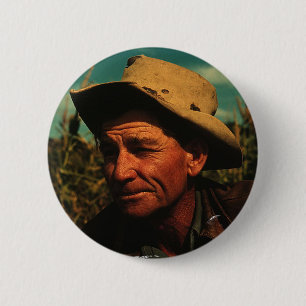 Badge Rond 5 Cm Agriculteur
