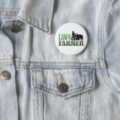 Badge Rond 5 Cm Agriculteur de pelouse (En situation)