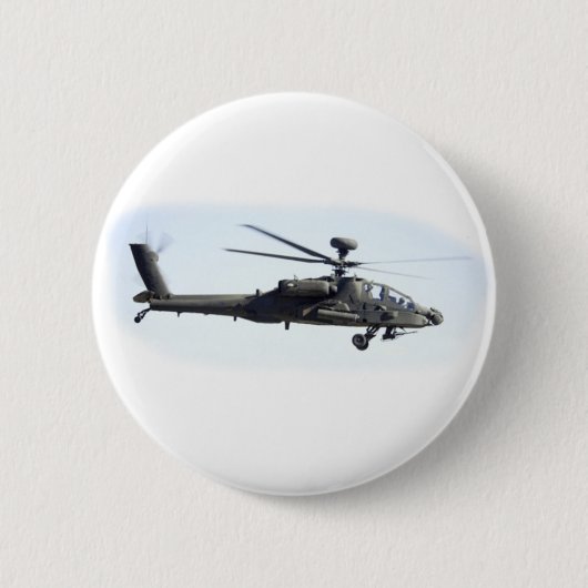 Badge Rond 5 Cm AH-64 Apache (Devant)
