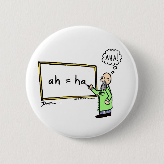 Badge Rond 5 Cm Ah ! Bouton de dessin (Devant)