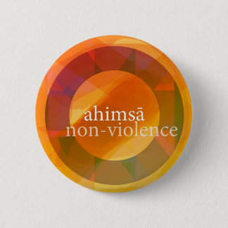 Badge Rond 5 Cm ahimsā - non-violence