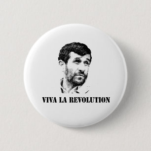 Badge Rond 5 Cm Ahmadinejad - révolution de La de vivats