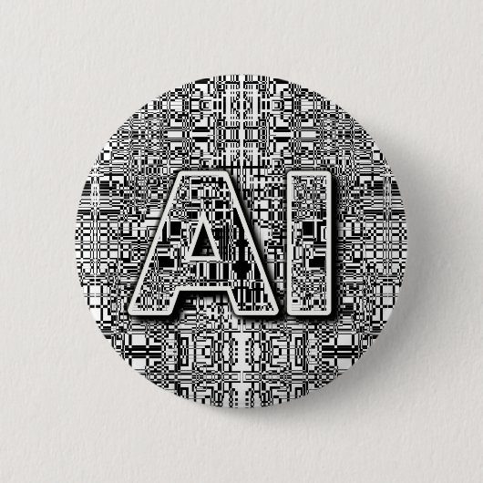 Badge Rond 5 Cm AI Chip Art (Devant)