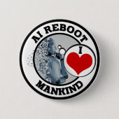 BADGE ROND 5 CM AI REBOOT - J'AIME L'HOMME (Devant)