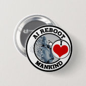 BADGE ROND 5 CM AI REBOOT - J'AIME L'HOMME (Devant & derrière)