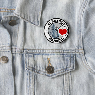 BADGE ROND 5 CM AI REBOOT - J'AIME L'HOMME