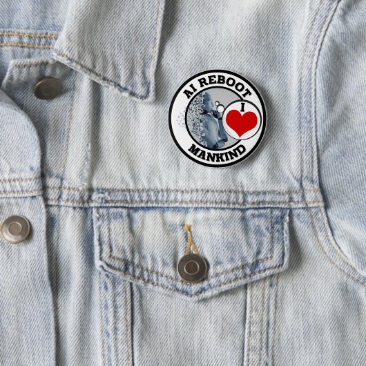 BADGE ROND 5 CM AI REBOOT - J'AIME L'HOMME (En situation)