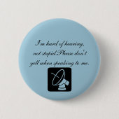 Badge Rond 5 Cm aide auditive (Devant)