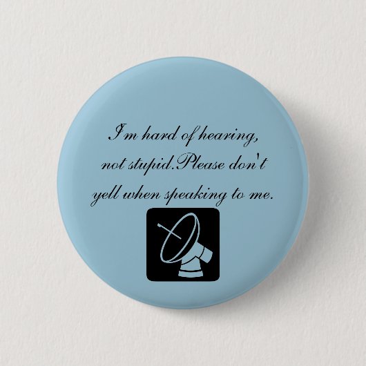 Badge Rond 5 Cm aide auditive (Devant)