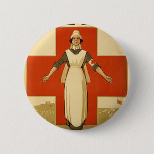 Badge Rond 5 Cm AIDE de lecture d'affiche d'infirmière de champ de