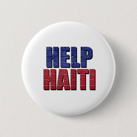 Badge Rond 5 Cm Aide Haïti (Devant)