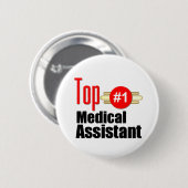 Badge Rond 5 Cm Aide médical supérieur (Devant & derrière)