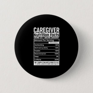 Badge Rond 5 Cm Aide-soignant Faits nutritionnels Appréciation Aid