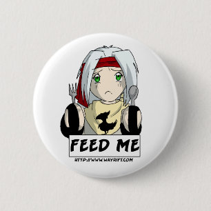 Badge Rond 5 Cm Aiden "m'alimentent" le bouton