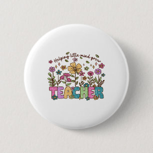 Badge Rond 5 Cm Aider les petits esprits à faire pousser des fleur