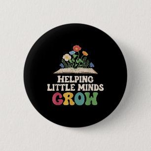 Badge Rond 5 Cm Aider les petits esprits à grandir Dyslexie Profes