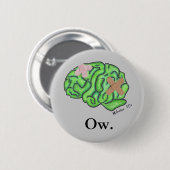 Badge Rond 5 Cm "Aïe" bouton (Devant & derrière)