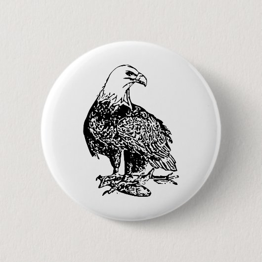 Badge Rond 5 Cm Aigle 2 (Devant)