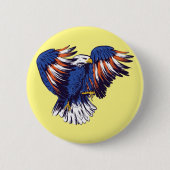 Badge Rond 5 Cm Aigle américain (Devant)