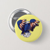 Badge Rond 5 Cm Aigle américain (Devant & derrière)