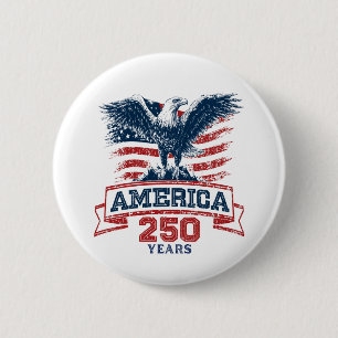 Badge Rond 5 Cm Aigle américain patriotique 250e anniversaire amus