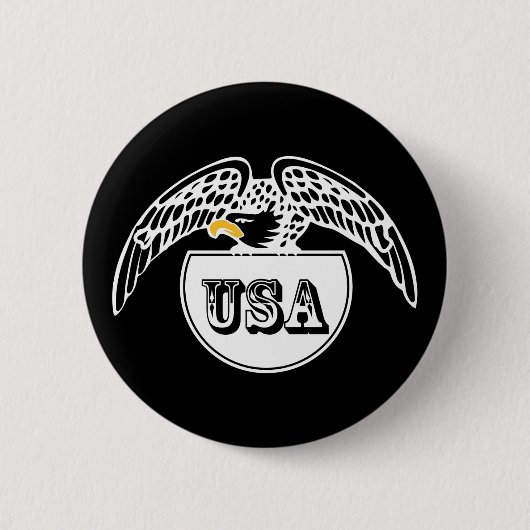 Badge Rond 5 Cm Aigle blanc américain (Devant)