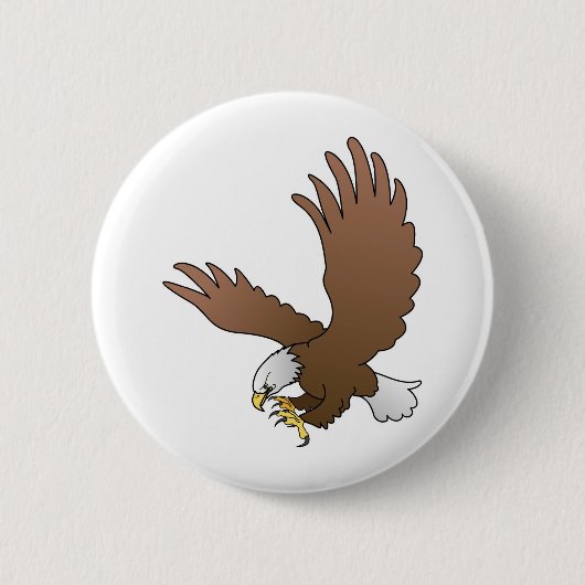 Badge Rond 5 Cm aigle chauve (Devant)