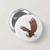 Badge Rond 5 Cm aigle chauve (Devant & derrière)