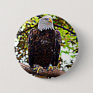 Badge Rond 5 Cm Aigle de Bald