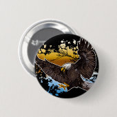 Badge Rond 5 Cm Aigle de Bald (Devant & derrière)