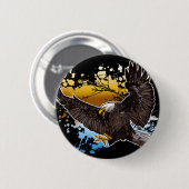 Badge Rond 5 Cm Aigle de Bald (Devant & derrière)