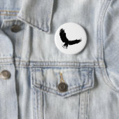 Badge Rond 5 Cm Aigle de Bald en vol (En situation)