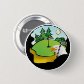 Badge Rond 5 Cm Aigle de golf (Devant & derrière)