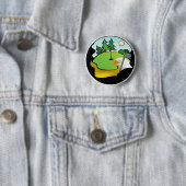 Badge Rond 5 Cm Aigle de golf (En situation)