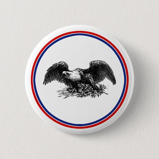 Badge Rond 5 Cm Aigle de guerre vintage (Devant)