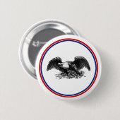 Badge Rond 5 Cm Aigle de guerre vintage (Devant & derrière)