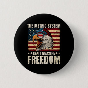 Badge Rond 5 Cm Aigle Drapeau Usa Le Système Métrique Ne Peut Mesu