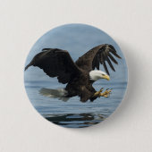 Badge Rond 5 Cm Aigle en approche (Devant)