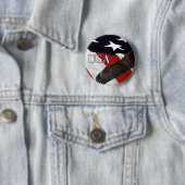 Badge Rond 5 Cm Aigle et Drapeau USA (En situation)