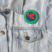 Badge Rond 5 Cm Aigle, italien (En situation)