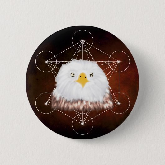 Badge Rond 5 Cm aigle metatron (Devant)