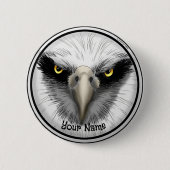 Badge Rond 5 Cm Aigle noir (Devant)