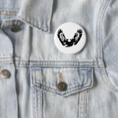 Badge Rond 5 Cm Aigle noir et blanc (En situation)
