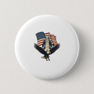 Badge Rond 5 Cm Aigle Patriotique et Général Colonial Vintage Vect