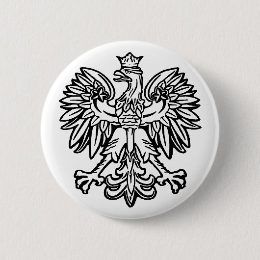 Badge Rond 5 Cm Aigle polonais (Devant)