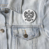Badge Rond 5 Cm Aigle polonais (En situation)