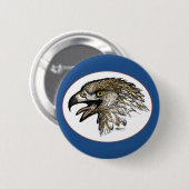 Badge Rond 5 Cm Aigle qui crie (Devant & derrière)