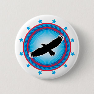Badge Rond 5 Cm Aigle volant